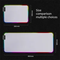 Black and White Background Rgb Gaming Mouse Pad LED Laptop White Pad Gamer Computer Keyboard Carpet Gaming Accessories Desk Mat - Image 5