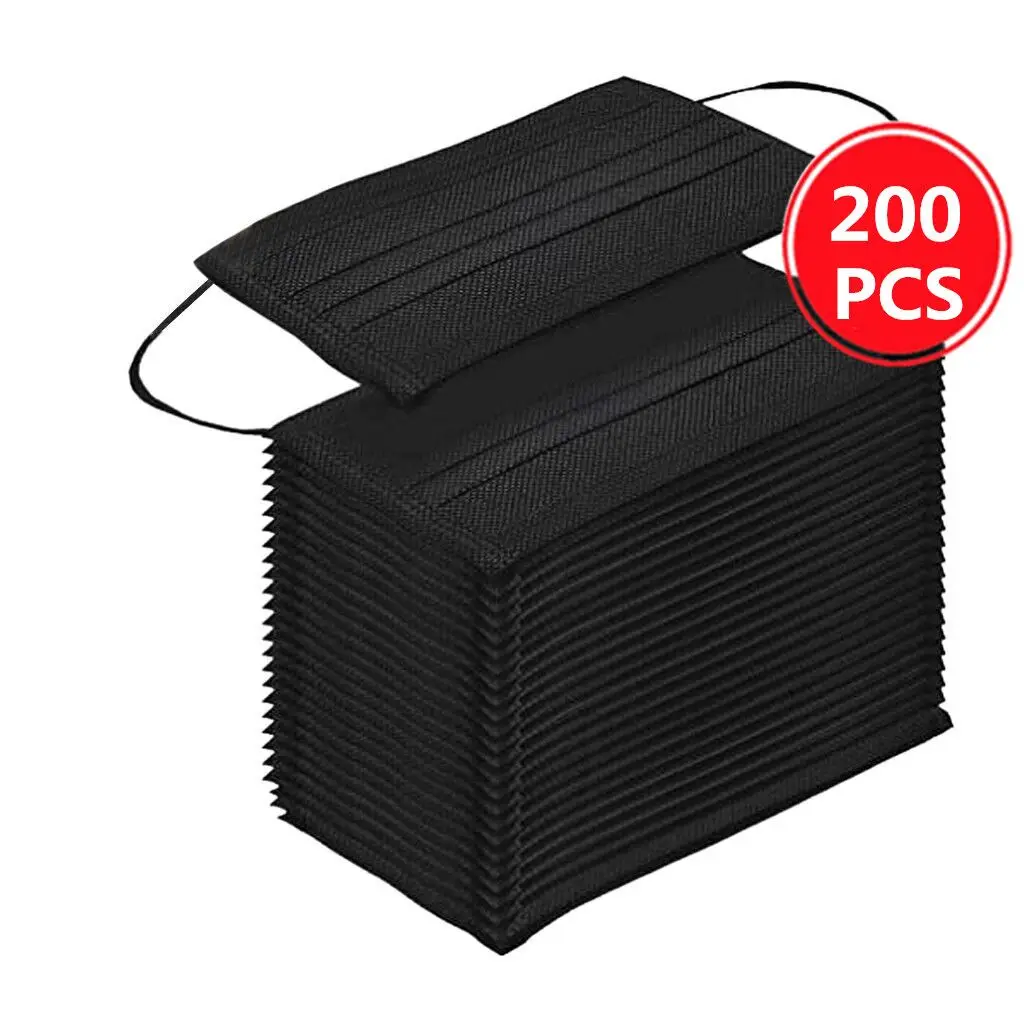 200pc máscara facial descartável industrial 3ply orelha loop reutilizável boca capa moda tecido máscaras rosto para uso diario y trabajo