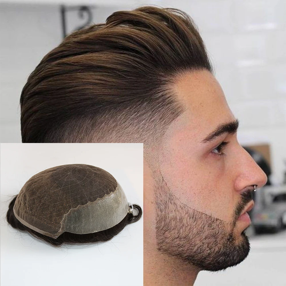 pu and lace toupee