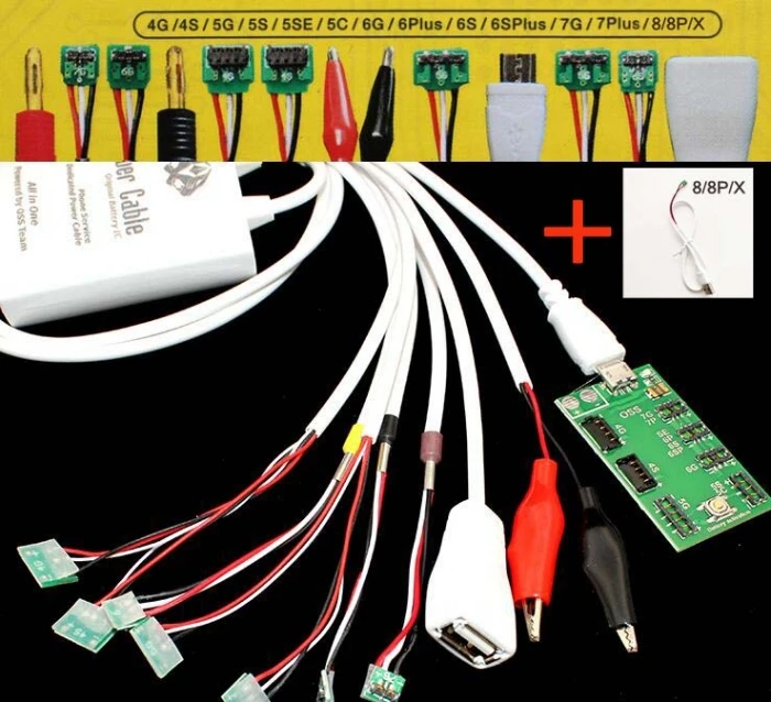 Многофункциональный телефон Батарея активация зарядная плата Телефон блок питания Тестовый Кабель для iPhone 4/4S/5/5s/6/6 P/7/7 P/8/8 P/X