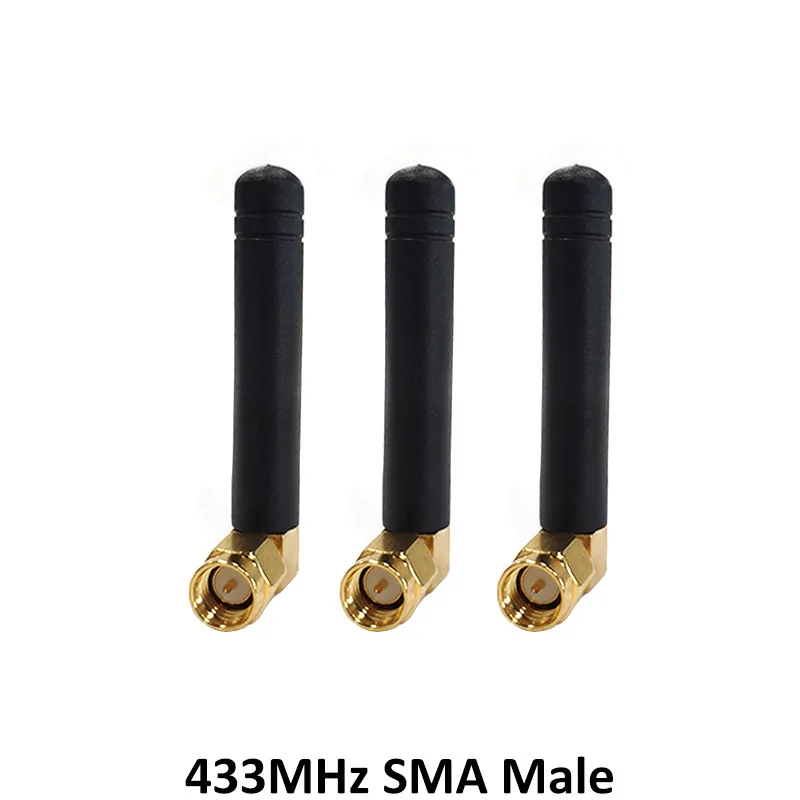 5 шт. 433 МГц Антенна 2.5dbi SMA мужской разъем 433 МГц antena небольшой размер локоть резиновая антенна беспроводной приемник для Lorawan