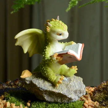 

Cute Dragon Statue Magic Animal Sculpture Resin Crafts Home Garden Micro-landscape Decoration Ornaments Figurine Collection Gift