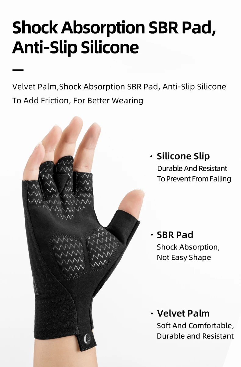 Design First Spring Summer Padded Cycling Gloves