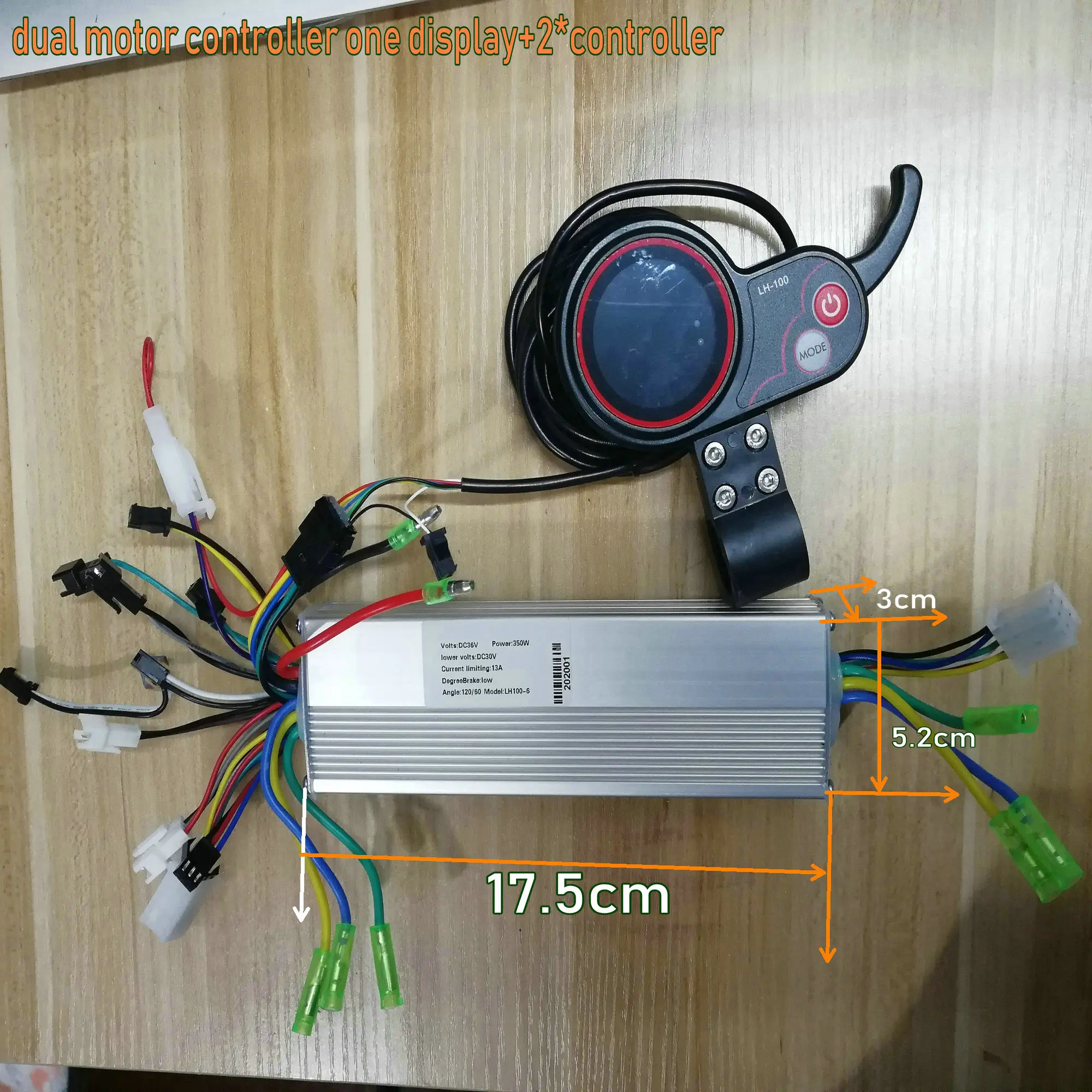 1 * ЖК дисплей с переключателем + 2 контроллеры 24v36v48v60v250w350w для электрического