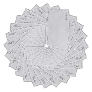

150pcs Pm2.5 Activated Carbon Filter Face Mouth Dust Cover Filter Mascarillas Fluproof Breathing Insert Protective Маска Filters