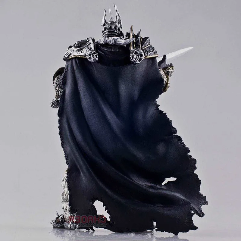 Натуральная Избыточный запас World of Warcraft 7-дюймовый Lich King Артас в штучной упаковке Гараж Комплект с логотипом Гараж Комплект Модель