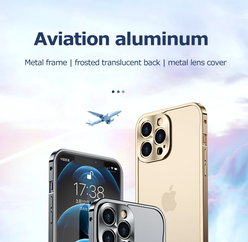 best case for iphone 13 pro  2022 New Luxury Metal Border Shockproof Phone Case For iPhone 11 12 13 Pro Max Aviation Aluminum Alloy Material Protection Cover apple iphone 13 pro case