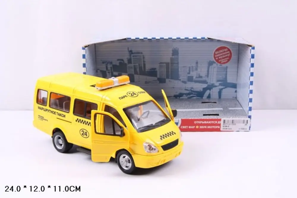 Игрушка Play Smart/Автопарк инерционная машинка со светом и звуком Газель 3221 такси