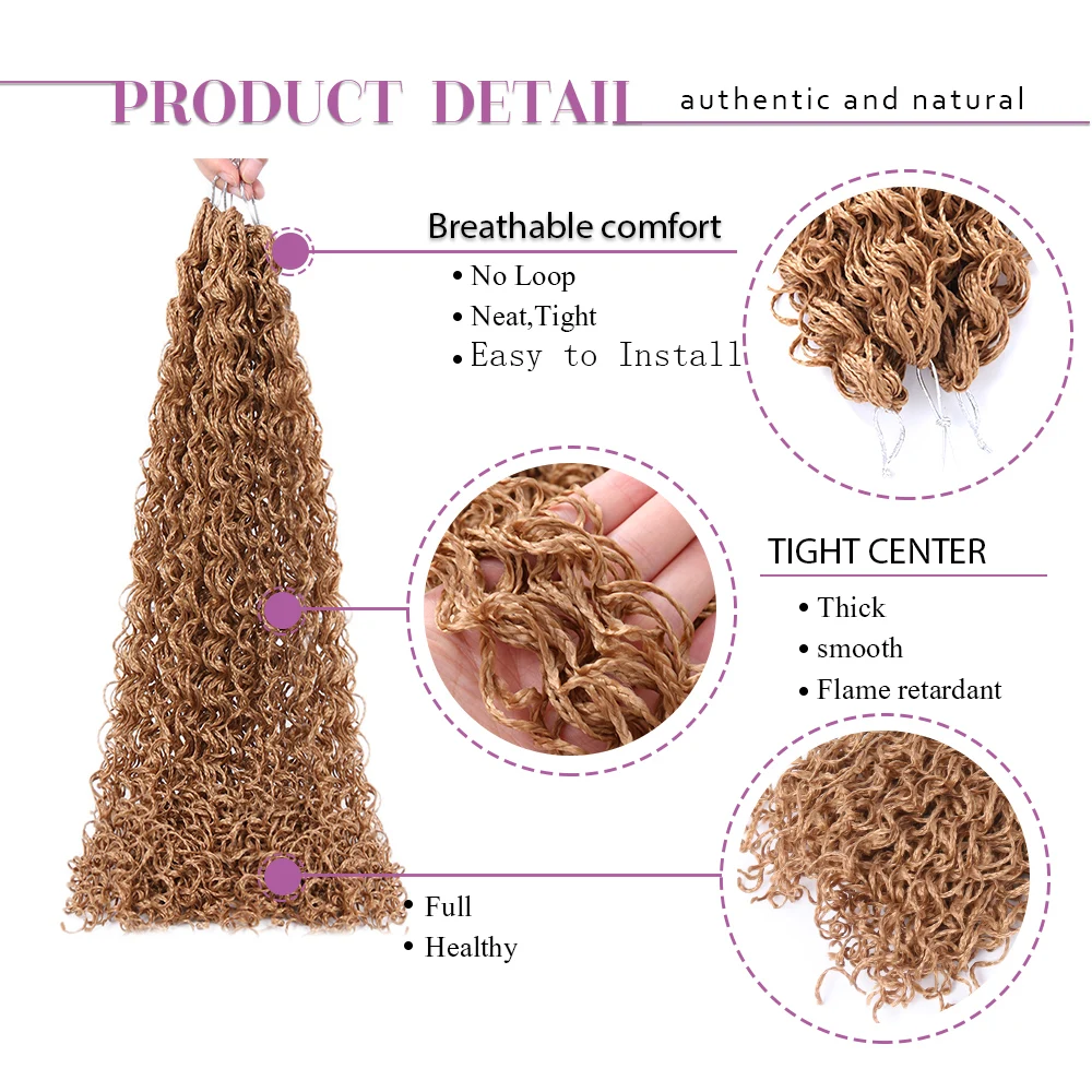 Chorliss Blonde Zizi Braids Crochet Box Braids Synthetic Hair Extensions Long Micro Box Braids Hair Bundles 50g/pack Pink Grey 6