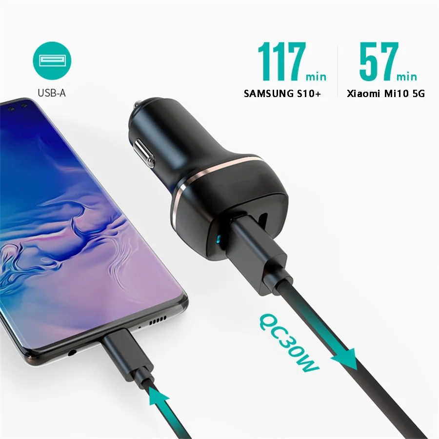 dual car charger 30W PPS PD Fast Car Charger For SAMSUNG Note 20 S21 Ultra S20 FE Note 10+ S10 5G PD Quick Charge For iPhone 13 12 Pro Max QC4.0 samsung usb c car charger