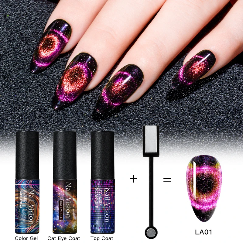 9D Galaxy Chameleon Cat Eye Nail Gel Polish Magnetic Soak Off UV LED 5ml Semi Permanent Nail Art Manicure Gel Varnish Lacquer