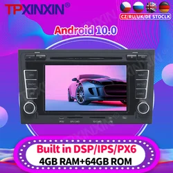 Radio Multimedia con GPS para coche, Radio con reproductor, grabadora de vídeo, navegador, accesorios, DVD, 2Din, Android 10, 128G, para AUDI A4 2002 2003   2007