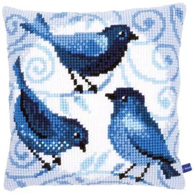

Latch Hook Bird Cushion Kit Pillow Case Crochet Hobby & Crafts DIY Yarn for Embroidery Art Cushion Cover