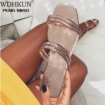 

Summer Women Slippers Flat Candy Color Non Slip Ladies Slides Narrow Band Fashion Outside Comfortable Slip On Female Shoes New