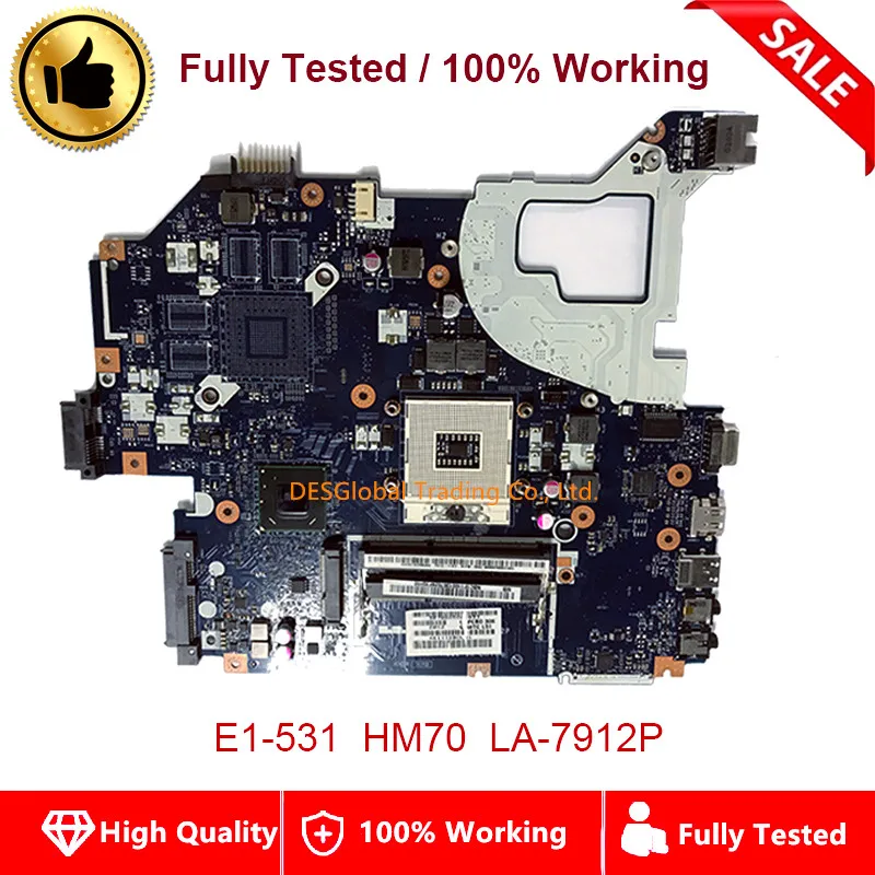 

For Acer E1-531 NV56R HM70 Mainboard V3-571G Q5WV1 LA-7912P Laptop Motherboard Fully Tested Fast Shipping