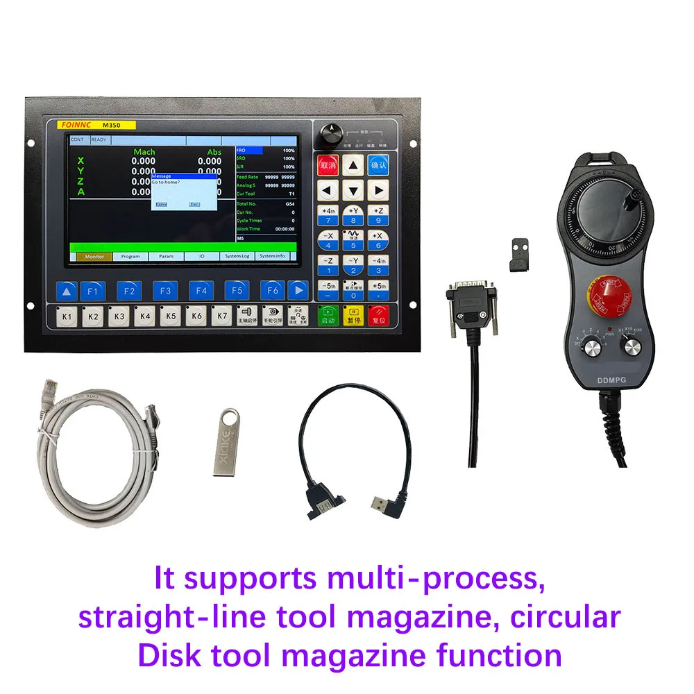 

CNC Kit M350 Motion Control System 3-Axis 4-Axis 5-Axis Motor Controller 6-Axis Emergency Stop Handwheel Electronics