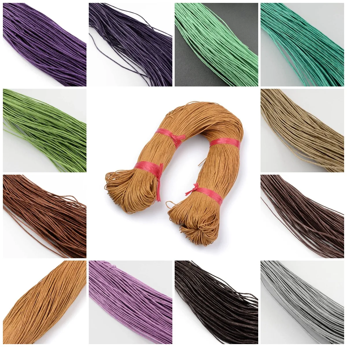 350M/Bundle 1MM Waxed Cotton Cord Fashion Korea Beading String Rope For Bracelet Necklace DIY Craft Jewelry Making Accessories | Украшения