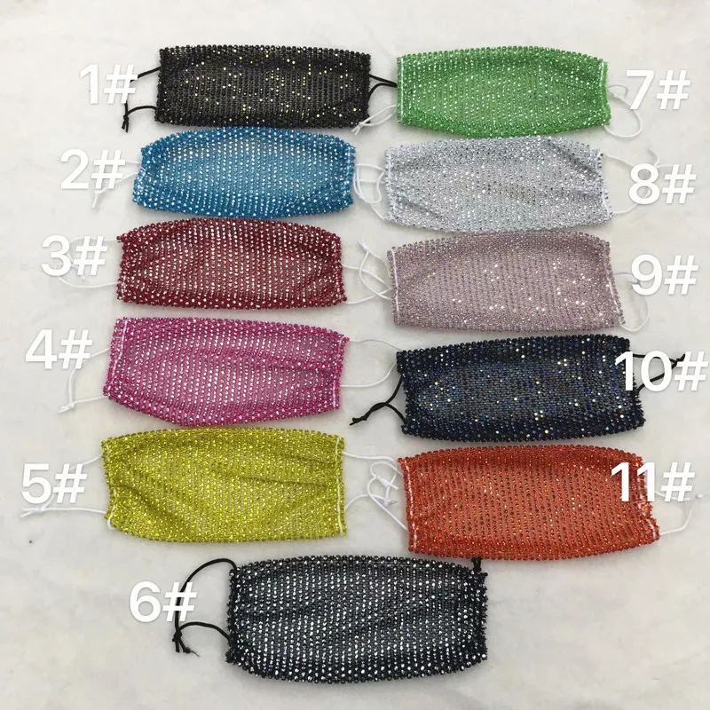 2Pc/bag Celebrity Fashion Style Beautiful Rhinestone Mask 2020 Women Night Club Party Wear Shinying Colourful Diamond | Дом и сад