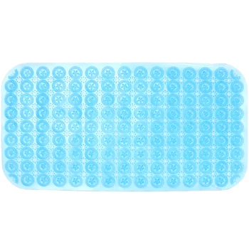 

PVC Anti-Slip Bathtub Mat Bath Mat Shower Mat with Strong Suction Cups (Blue)