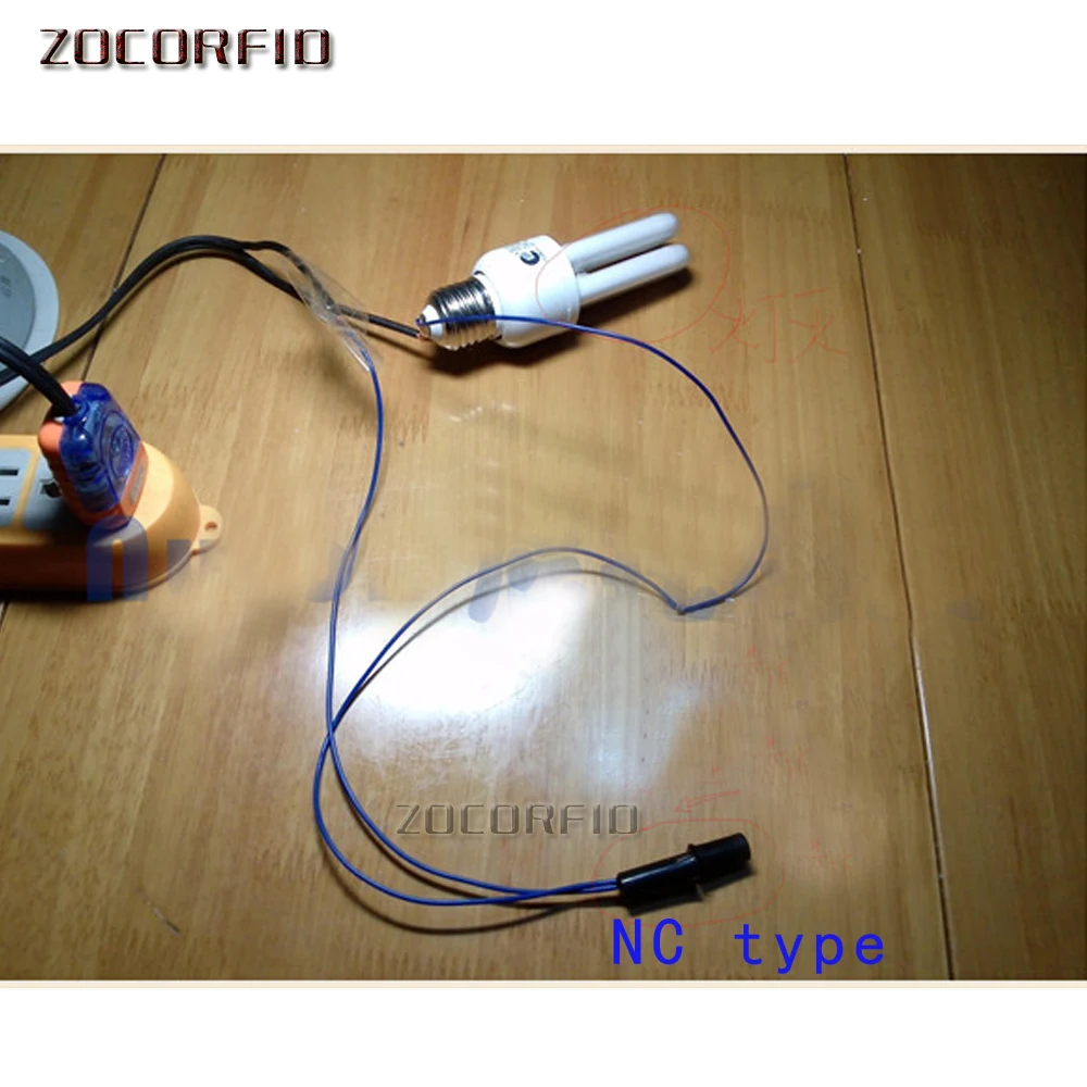 NC type AC85-220V проводной дверной, оконный Магнитный сенсорный переключатель работает с PTSN и GSM сигнализацией и шкафом - Цвет: NC type