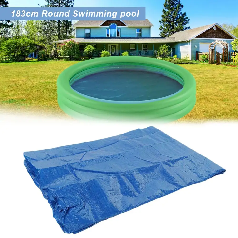 

New Swimming Pool Cover Cloth Tarpaulin Waterproof Rain Cloth Inflatable Swimming Pool Dust Cover Diaper Round Durable PE Cloth