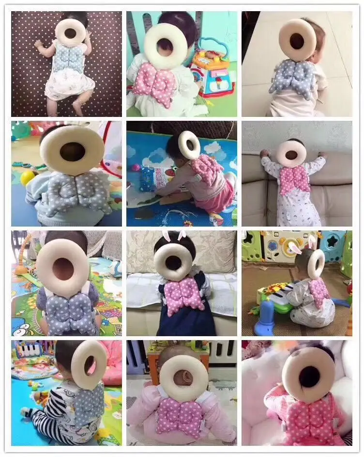 

Baby Learn to Walk Shatter-resistant Bees Head Guard Pillow Children Learner Head Protection Plush Toy Doll