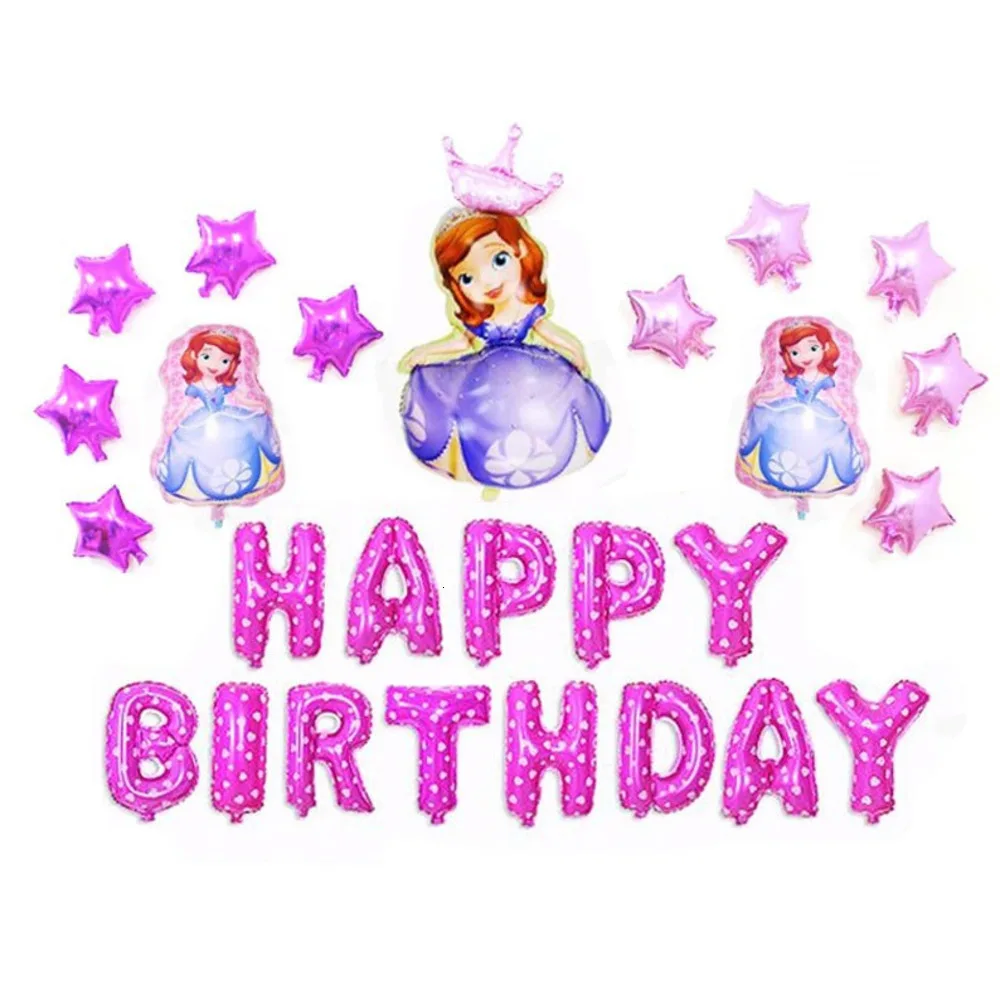 1 комплект София буква маленькая шары в форме принцесс костюм Queen Baby Shower подруги
