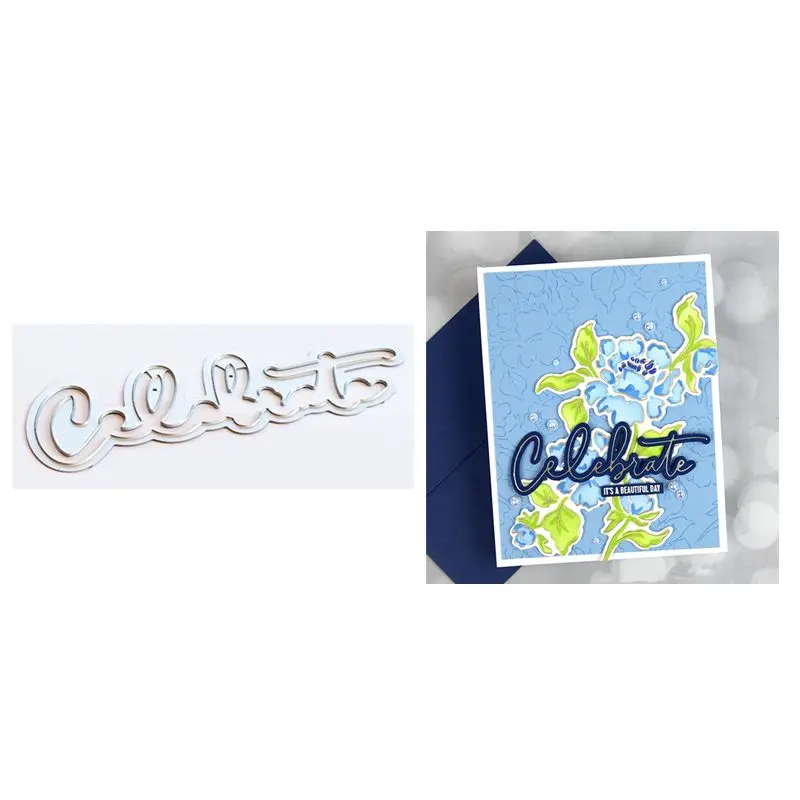 2021 New Alphabet Die Cuts Metal Cutting Dies and Scrapbooking For Paper Making Celebrate Embossing Card Frame Craft | Дом и сад