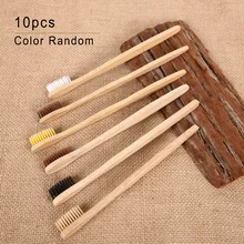 Disposable Toothbrush Wood Handle Travel Use Cleaning Mouth Portable Adults Soft Bristle Convenient Daily Use Bamboo Charcoal