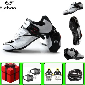 

Tiebao road bike shoes sapatilha ciclismo men women self-locking Athletic bicycle riding breathable white cycling sneakers