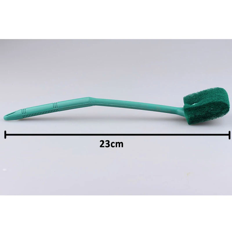23cm Green Горячая щетка для чистки аквариума инструмент удаления водорослей Стекло рыбы топливный резервуар, скребок Губка Очиститель TI99 - Цвет: 23cm Green