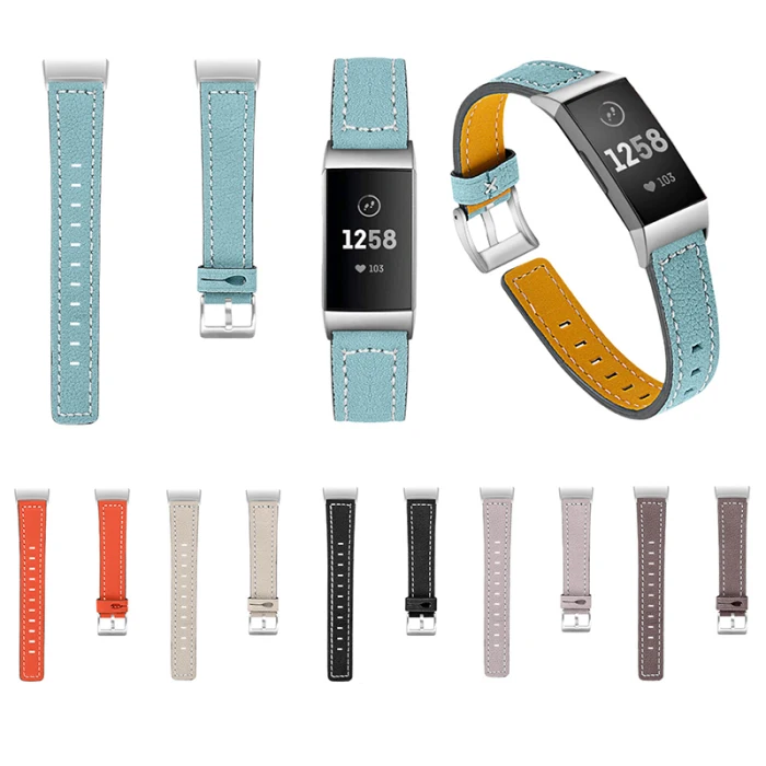 Кожаные Смарт-часы ремешок запасной браслет ремешок для FitbitCharge 3 VH99