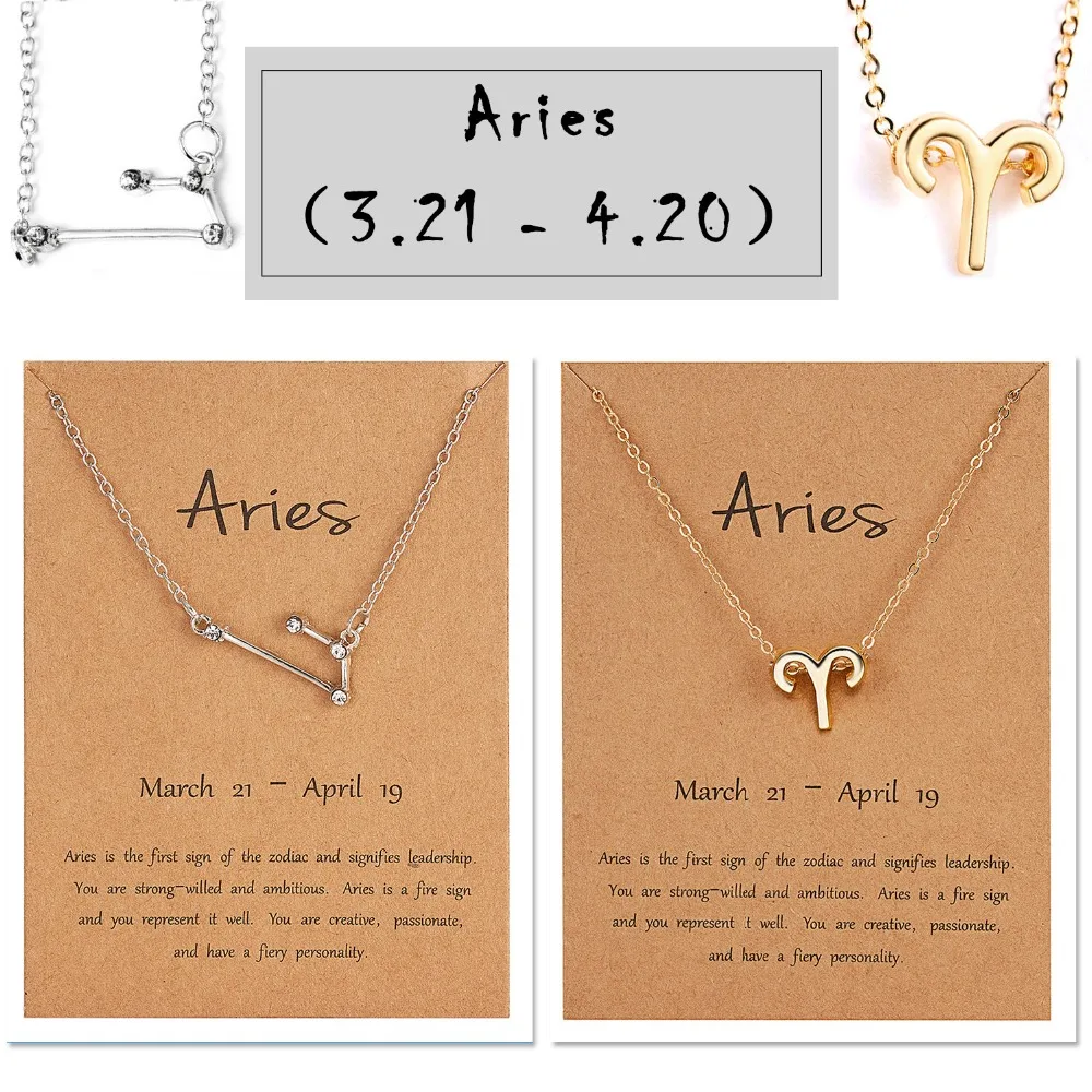 Zodiac Signs Silver Pendant Necklace Aries Gemini Leo 12 Constellations Astrology Anklets Jewelry