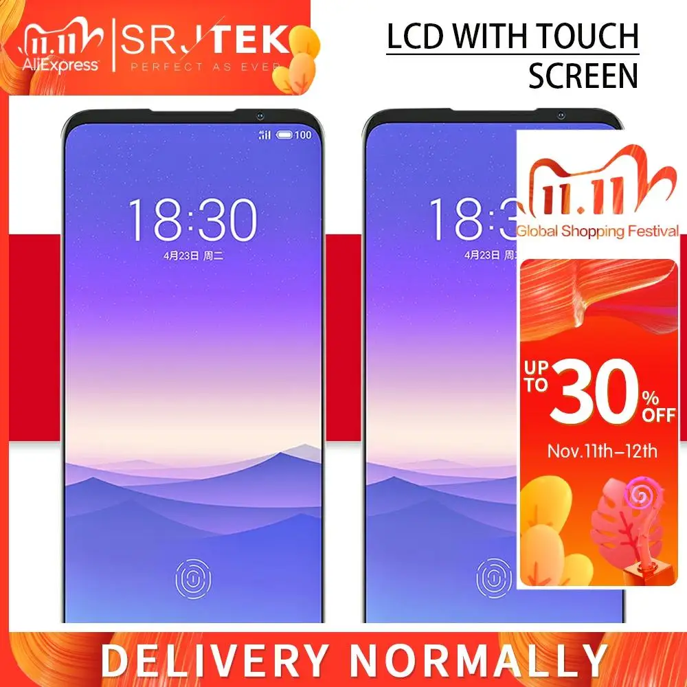 Для Meizu 16 M882Q LCD панель для 16S Touch Plus экран дигитайзер Сенсорное стекло 16X