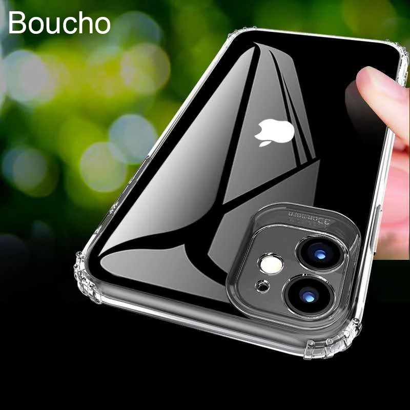 Прозрачный чехол Boucho для телефона iPhone 11 Pro 11pro Max 8 7 6 6s Plus X XR XS мягкий из ТПУ 11Pro