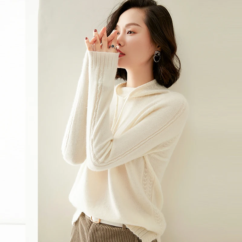 Cashmere Turtleneck Women Sweaters with belt