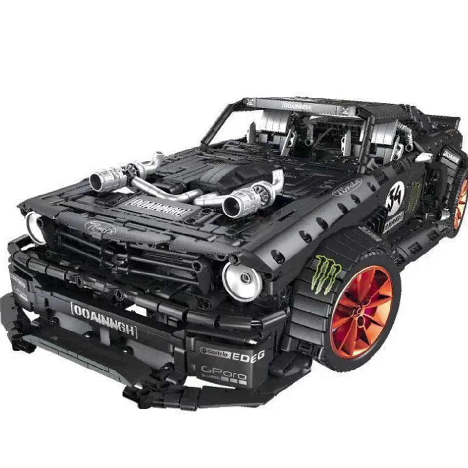 

RC Ford Mustang Hoonicorn RTR V2 Technic Super Racing Car With Motor 20102 MOC-22970 Building Blocks Bricks with LED light toys