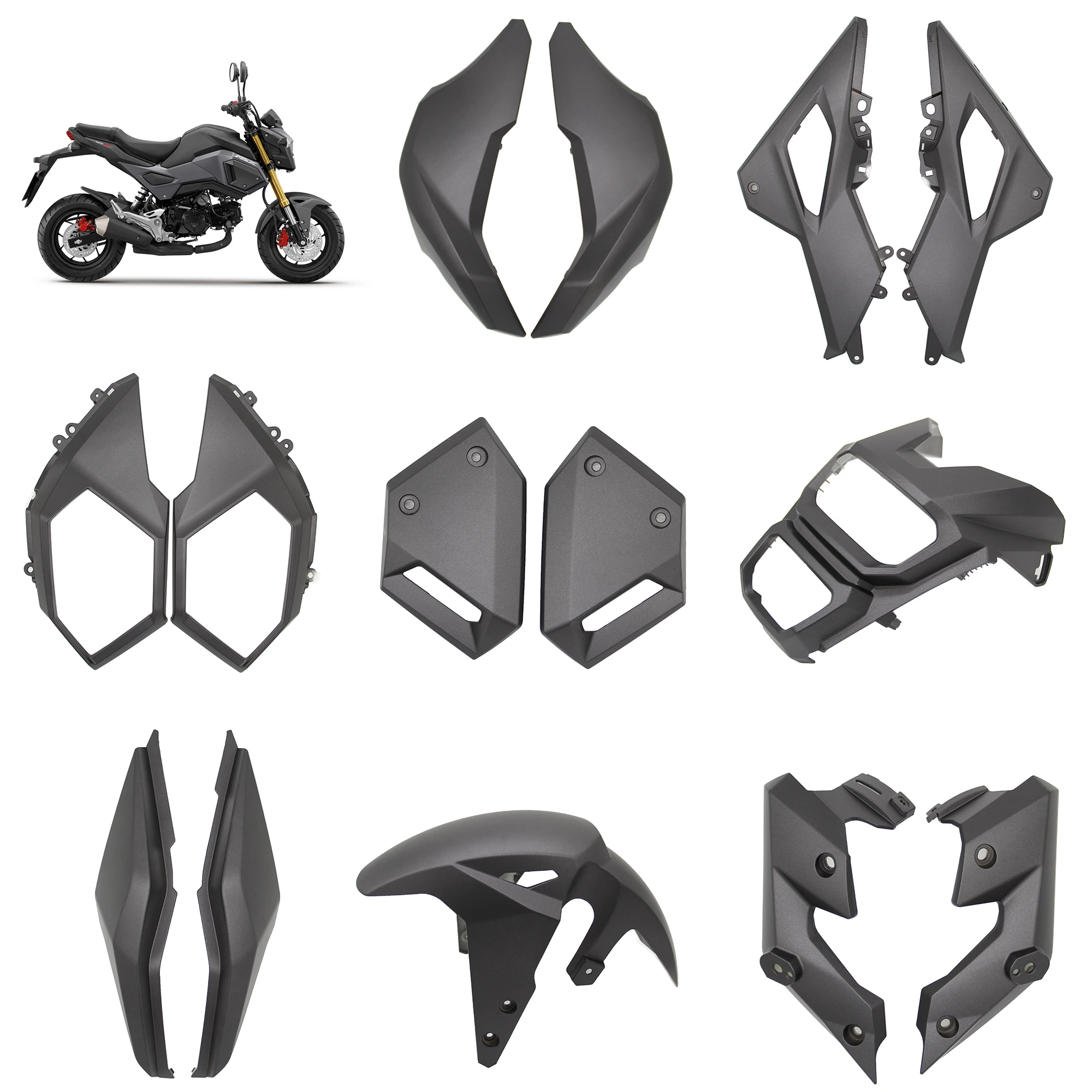 LYLP Motorcycle Fender Body Fairing Full Set,Motorcycle Body Cover Fairing,For Honda Grom MSX125 SF MSX125SF 2016-2017 Knight Of God LYLP Motorcycle Fender Body Fairing Full Set,Motorcycle Body Cover Fairing,For Honda Grom MSX125 SF MSX125SF 2016-2017 Knight Of God