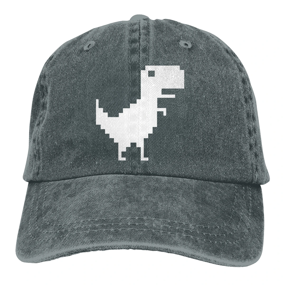 8-bit Trex Casquette Черная мужская и женская джинсовая бейсболка с ремешком Регулируемая Кепка для гольфа