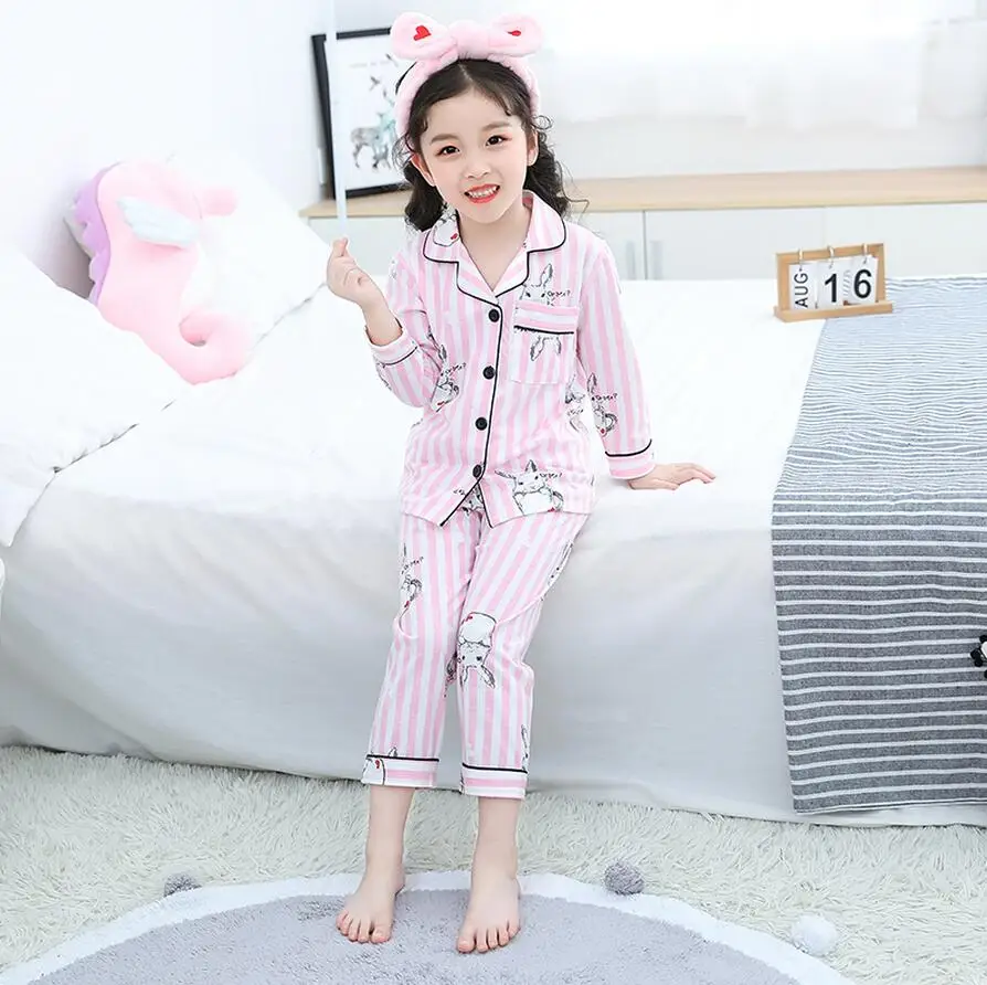 Nfant Пижамный набор из шелка для девочек и мальчиков, повседневная шелковая одежда для сна От 3 до 14 лет, детские пижамы Топы с длинными рукавами и штаны, комплекты для сна - Цвет: model 2