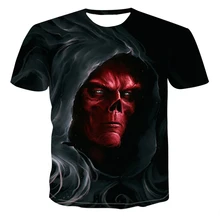 Camisetas con estampado 3D de calavera para hombre, camisas de estilo Punk, Hip Hop, Punisher, 2021