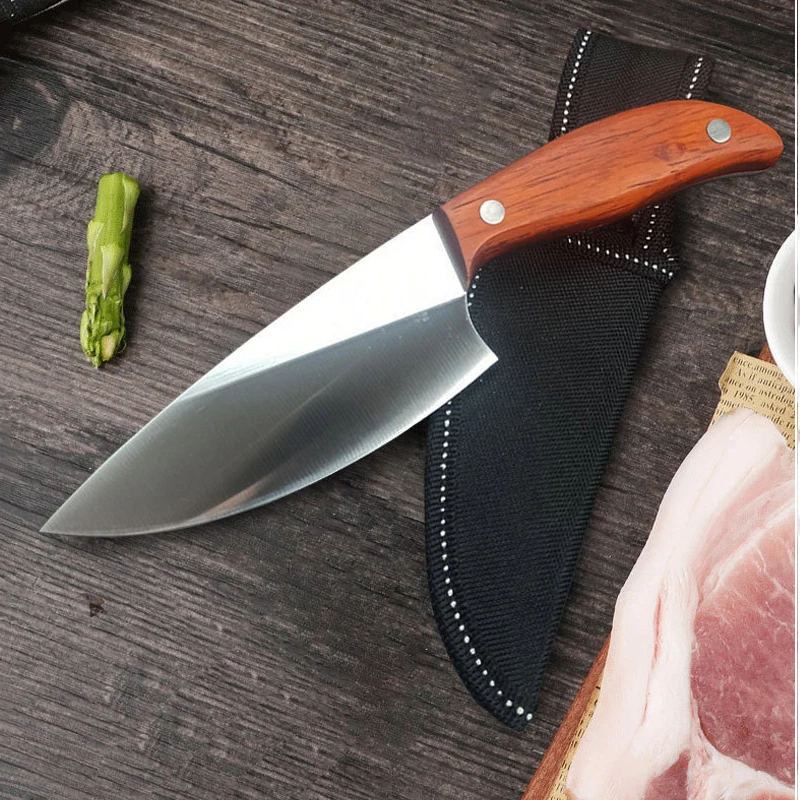 Профессиональный нож мясника из высокоуглеродистой стали 5Cr15 кухонный