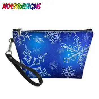 

NOISYDESIGNS Winter Snow Christmas Snowflakes Make Up Bag Women Makeup Pouch Women's Toiletry Bag Travel Organizer for Cosmetics