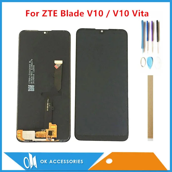 6,26 дюймов для zte Blade V10/Blade V10 Vita ЖК-дисплей с сенсорным экраном дигитайзер черный цвет с инструментами лента