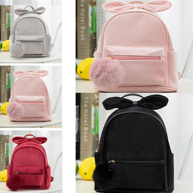  Lovely Kid Toddler Mini Backpack Kindergarten School bag Rucksack Baby Cartoon Bowknot Shoulder Bag - 4000338214827