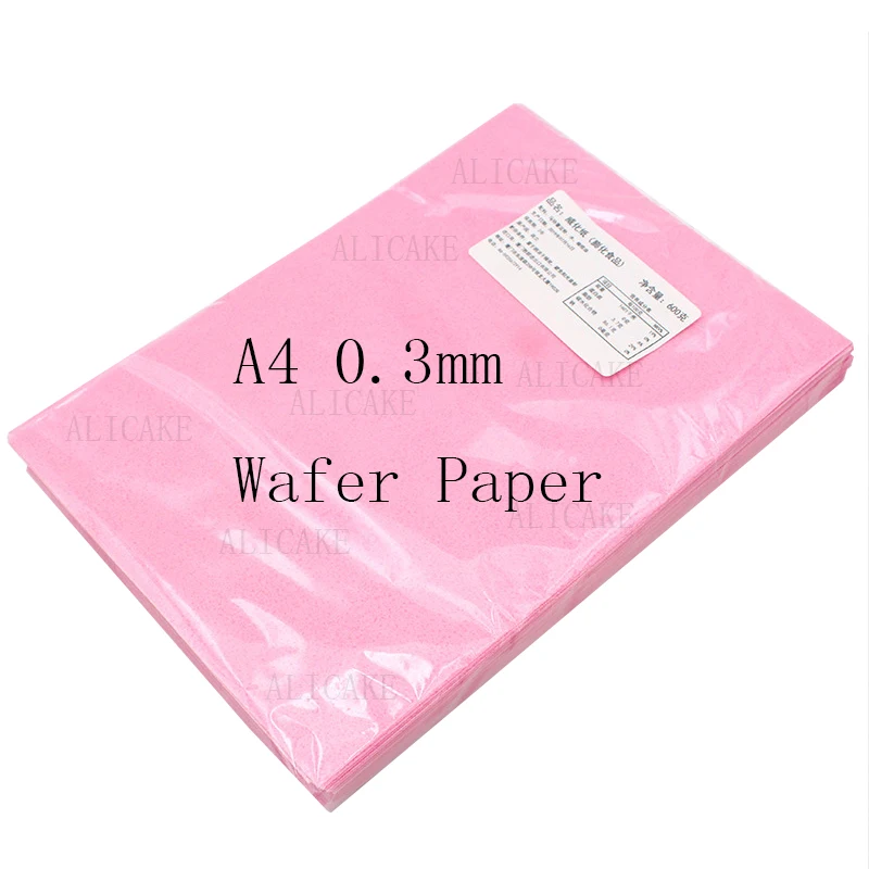 

100pcs Pink A4 Wafer Paper Thicken 0.3mm Edible Paper Baking Tools A4 Rice Paper Digital Photo Butterfly Cake Decoraion Tools