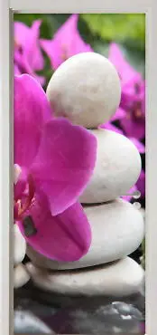 3D Door Sticker Mural Wallpaper Modern Poster Stone Candle Flower Self Adhesive PVC Waterproof Decal Renovation Home Decoration - Цвет: Door LXR5795-06