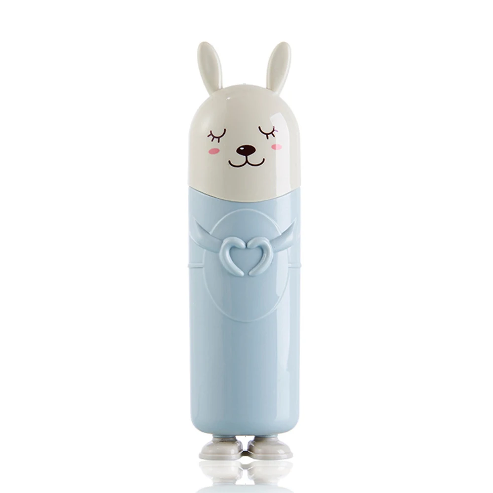Милый кролик, портативный держатель для зубной щетки, коробка для зубной щетки Для Путешествий, Походов, Кемпинга, защитный чехол для зубной щетки - Цвет: Blue