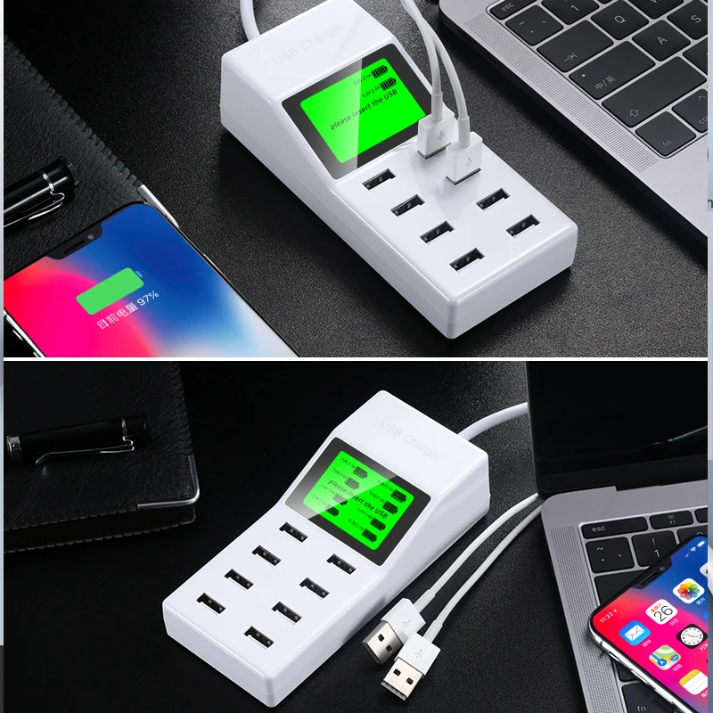 8 портов USB настенное зарядное устройство зарядная станция разъем концентратор адаптер для мобильного телефона смартфон планшеты путешествия офис дома цифровой