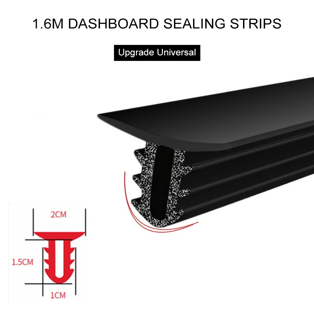 1,6 м уплотнительные полосы для приборной панели автомобиля уплотнительная лента резиновые уплотнения звукоизоляция уплотнение универсальные аксессуары для салона автомобиля